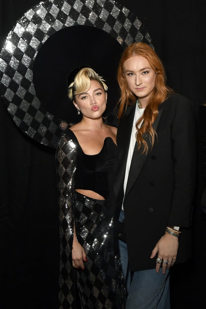 Florence Pugh and Harris Reed at the Harris Reed AW23 Show at London Fashion Week
