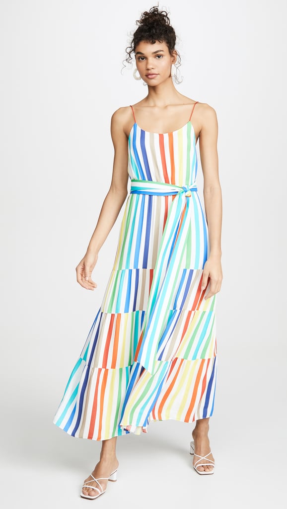 Alice + Olivia Janan Spaghetti Strap Midi Peasant Dress