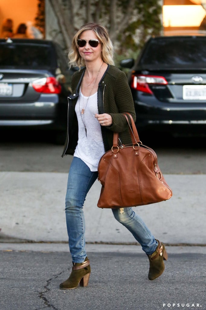 Sarah Michelle Gellar went with a casual look to run errands in LA on Friday.