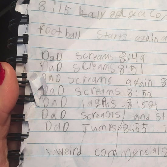Girl Takes Notes on Her Dad's Reactions to the Super Bowl