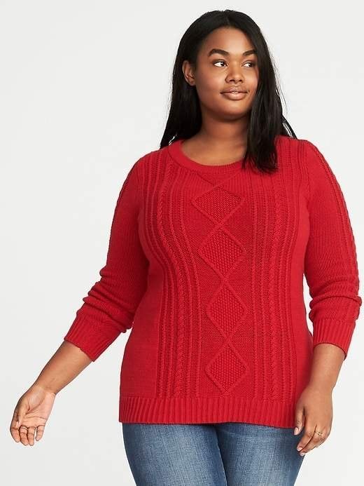 Old Navy Classic Cable-Knit Sweater | Red Sweaters at Fashion Week Fall ...