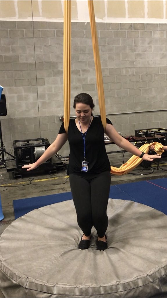 Swinging on Silks