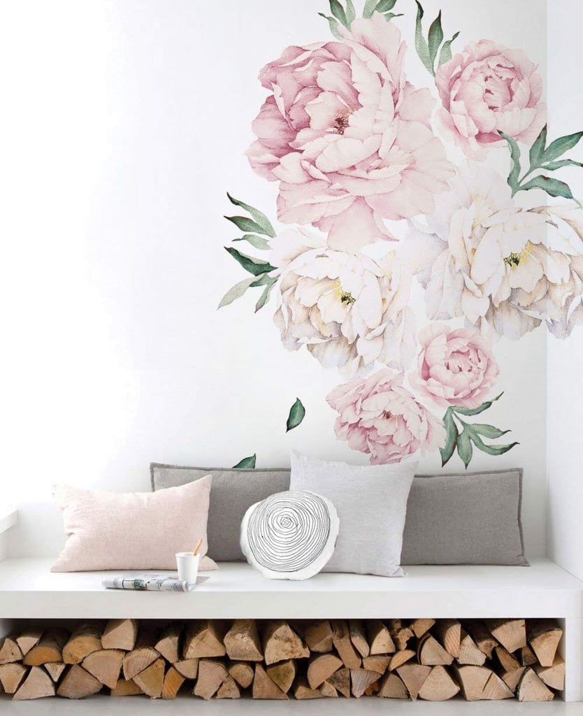 Simple Shapes Peony Flowers Wall Sticker