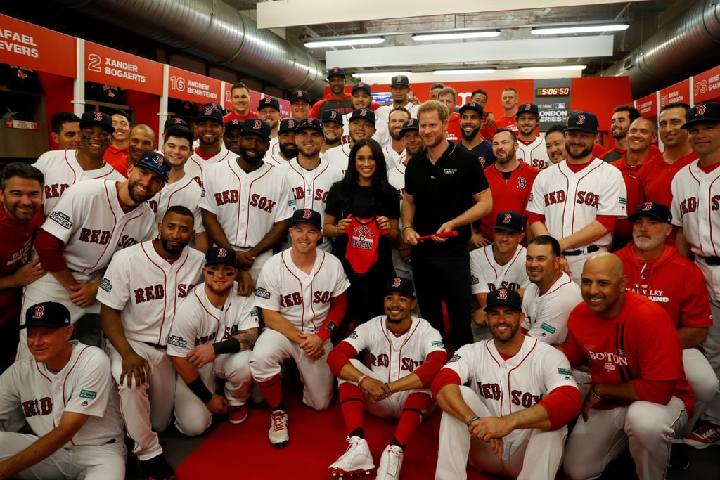 Prince Harry and Meghan Markle at MLB Game Pictures 2019