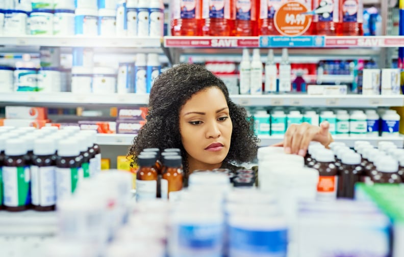 Cropped shot of a female customer in a pharmacy