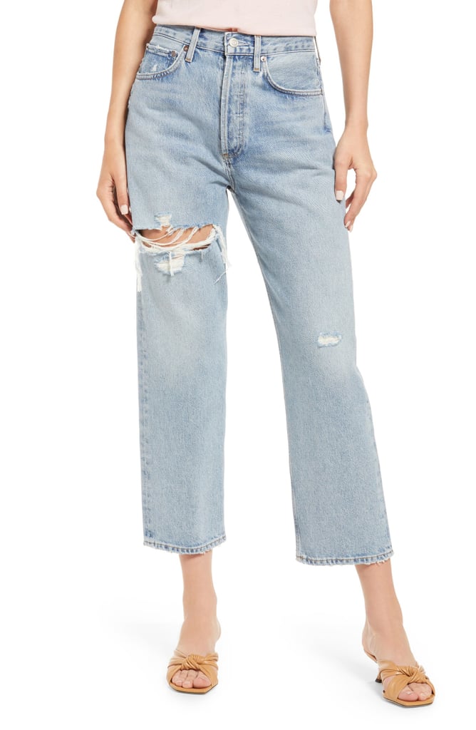 Agolde '90s Ripped Crop Loose Fit Jeans