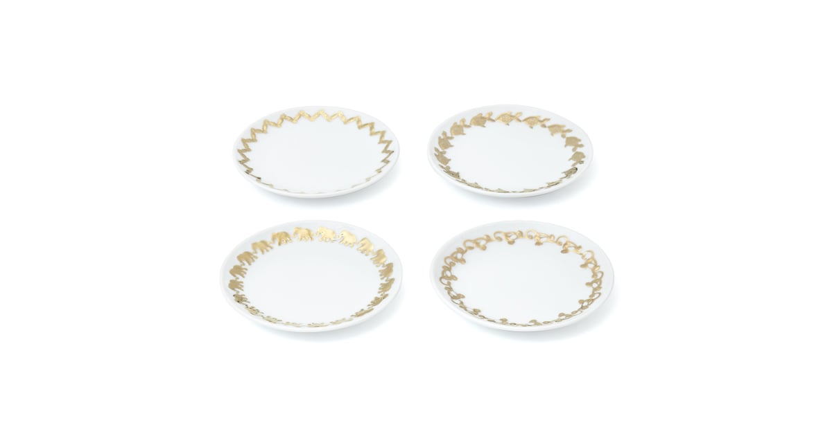 Porcelain Dessert Plates With GoldEmbossed Rim (25) The MustHave