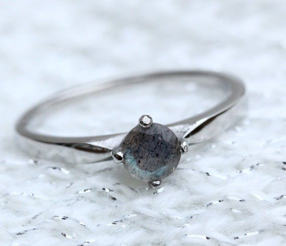 Titanium and Natural Labradorite Ring ($50)