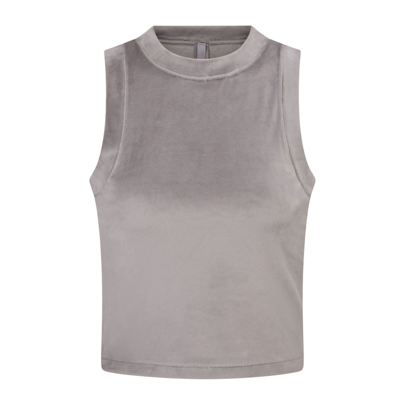 Kim Kardashian Skims Crew Neck Tank in Smoke