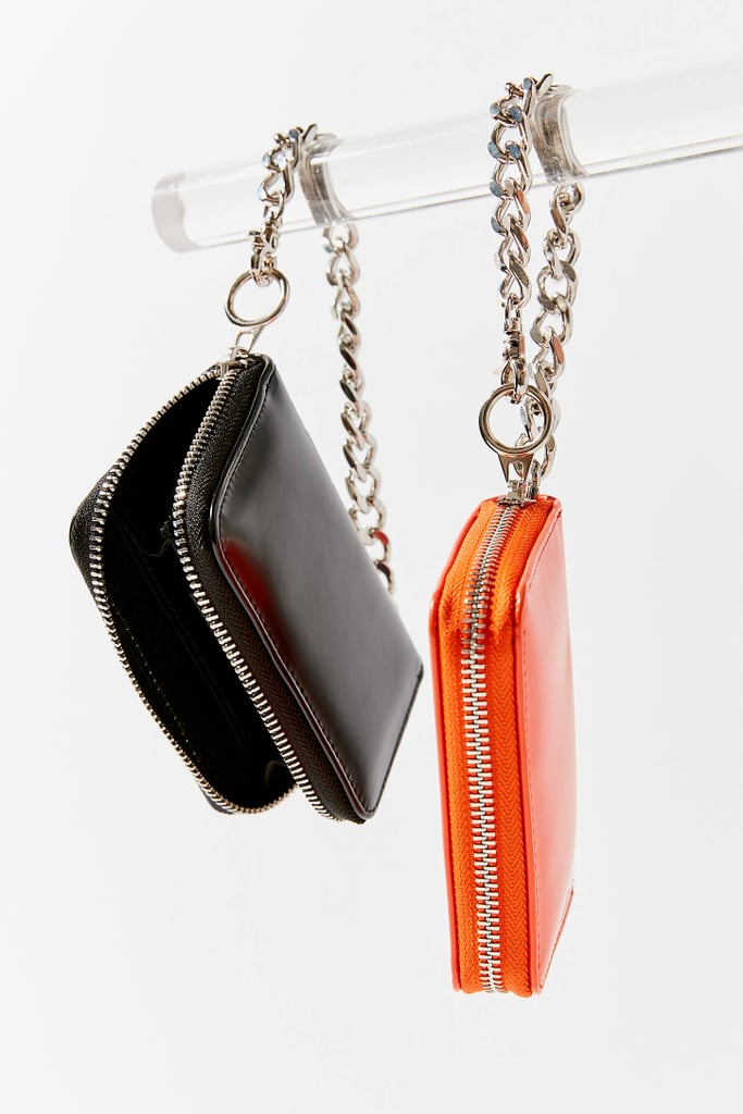 Faux Leather Chain Wallet