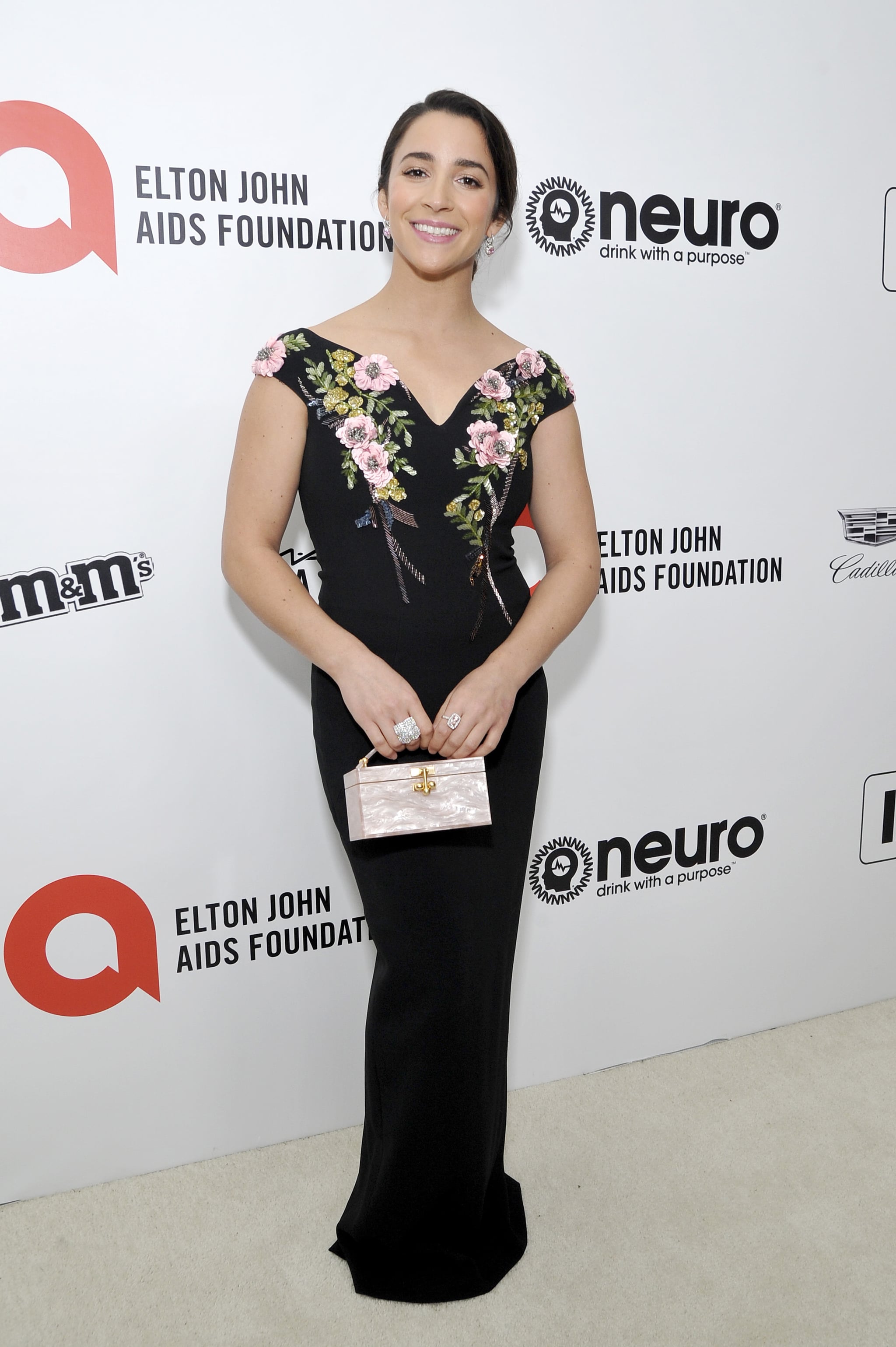 Aly Raisman at the 2020 Elton John AIDS Foundation Academy Oscars Party