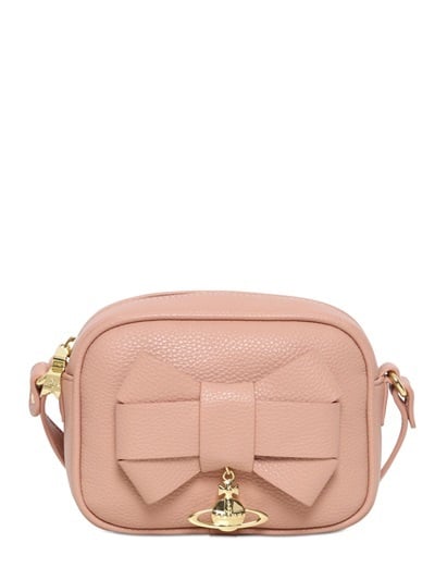 Bow Faux Leather Shoulder Bag
