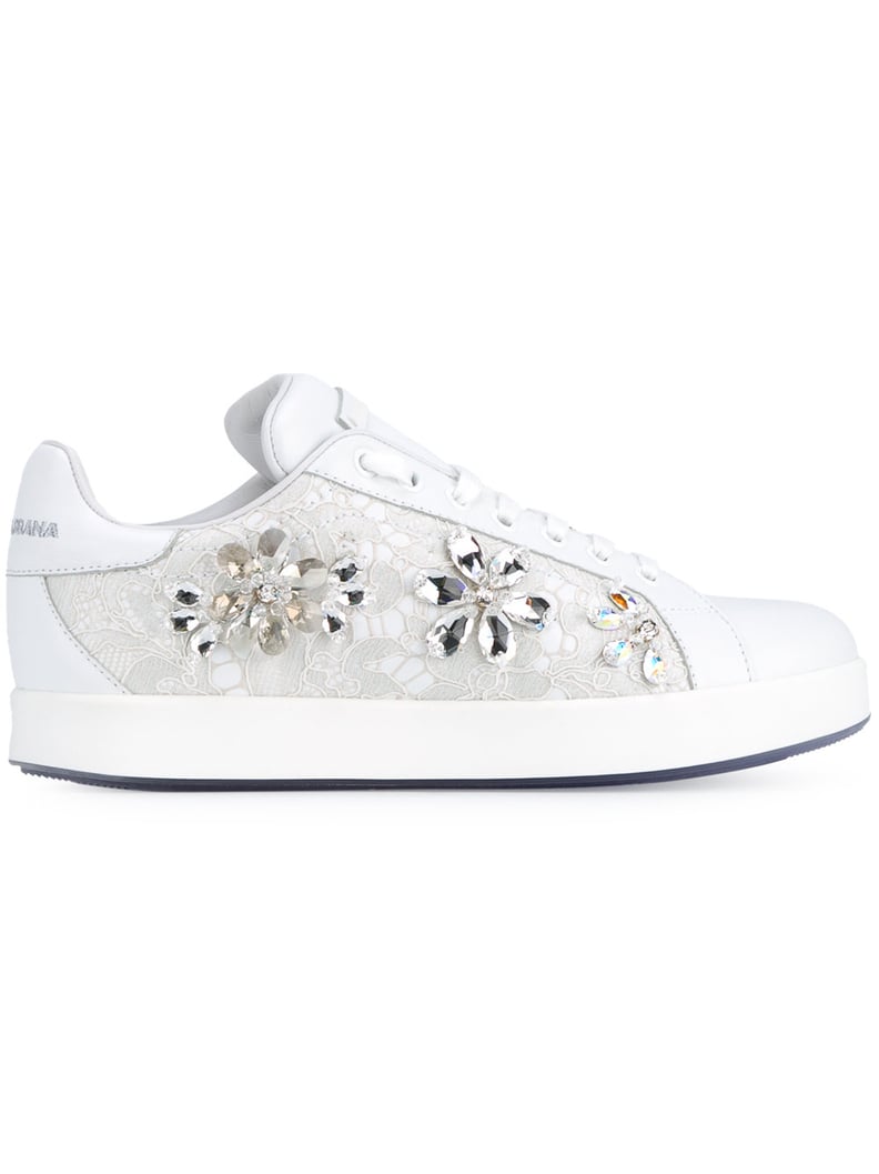 Dolce & Gabbana Embellished Lace Sneakers