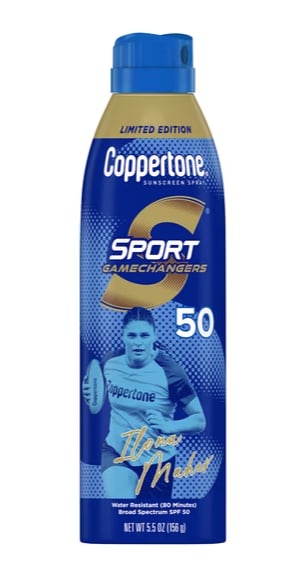 Coppertone Sport Sunscreen Spray SPF 50 Ilona Maher Limited-Edition Design