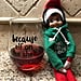 Funny Elf on the Shelf Wine Glasses