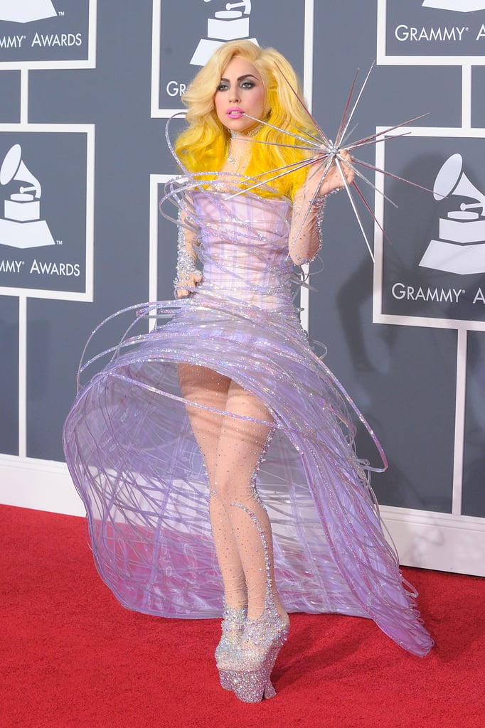 Lady Gaga Stunned Onlookers in Her Sparkly Grammys Look
