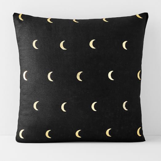 Flax and Symbol Gold Moons Pillow Cover