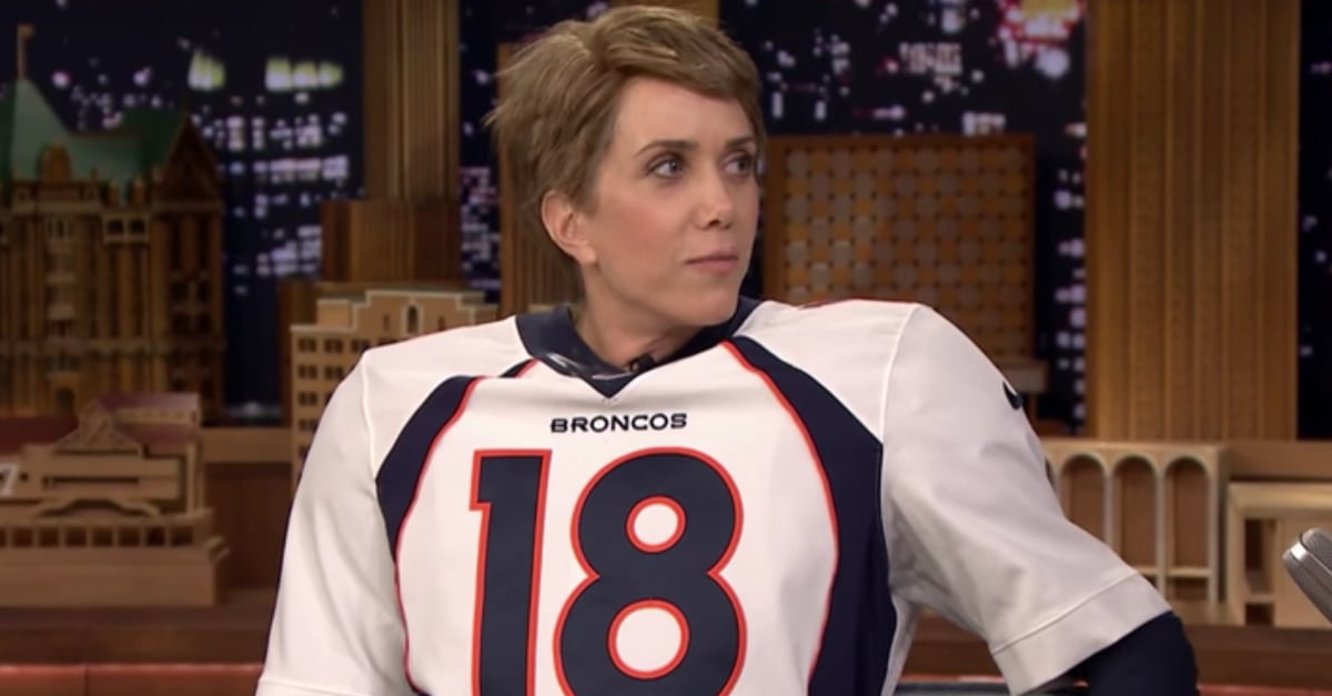 Kristen Wiig as Peyton Manning Tonight Show Video POPSUGAR Celebrity
