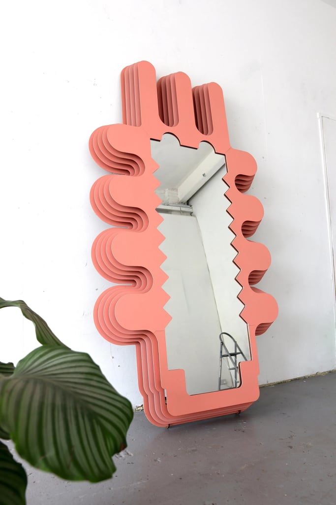 A Unique Mirror: Extra Large Leaning Wavy Mirror