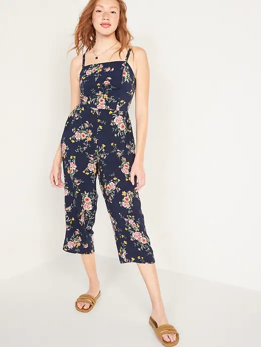 Square neck hot sale cami jumpsuit
