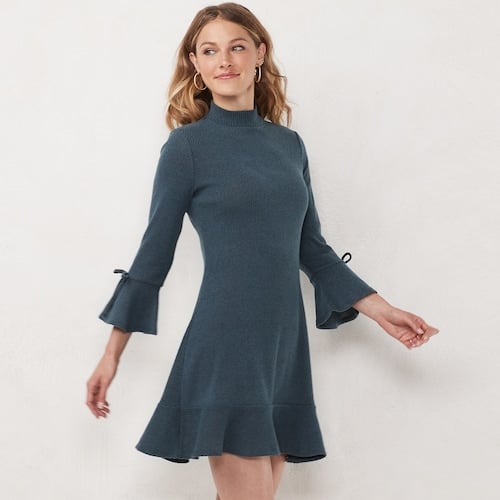 LC Lauren Conrad Mockneck Swing Dress