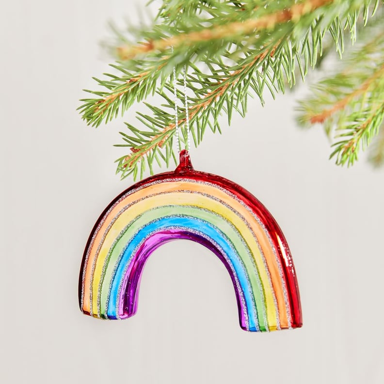 West Elm Glass Rainbow Ornament
