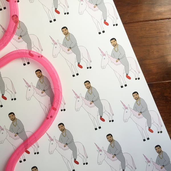 FineAss Lines Drake Wrapping Paper