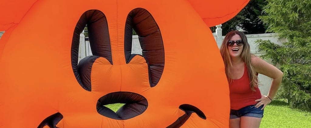 This Mickey Mouse Pumpkin Lawn Inflatable Is So Cute!