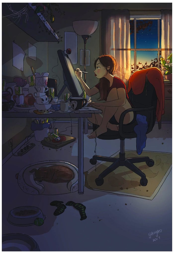 Working all night with no one to bother you. Working all night with no one to bother you.