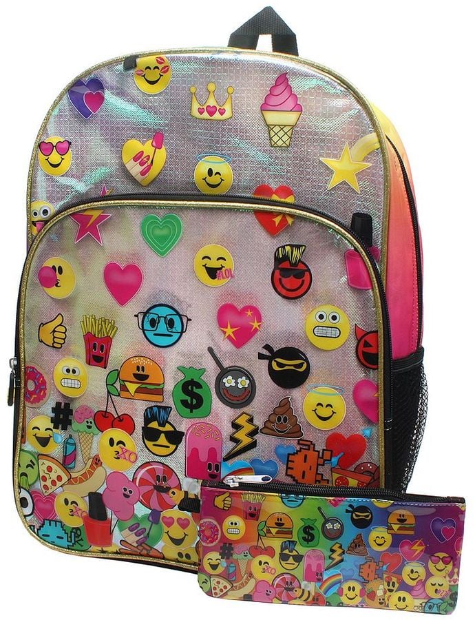 Emoji Backpack and Pencil Case Set | Emoji Back to School Supplies and ...
