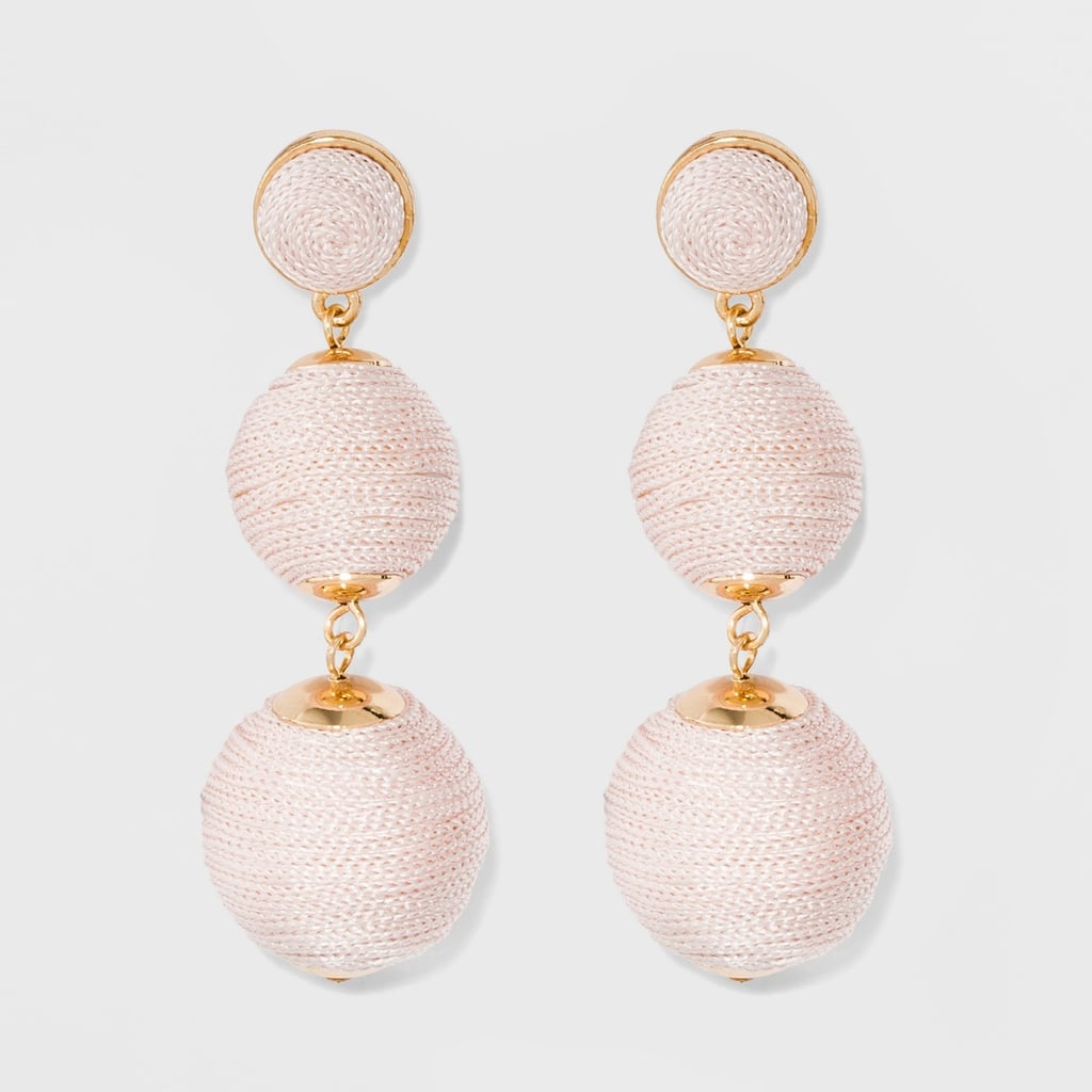 The Earrings: Sugarfix by BaubleBar Ball Drop Earrings in Light Pink