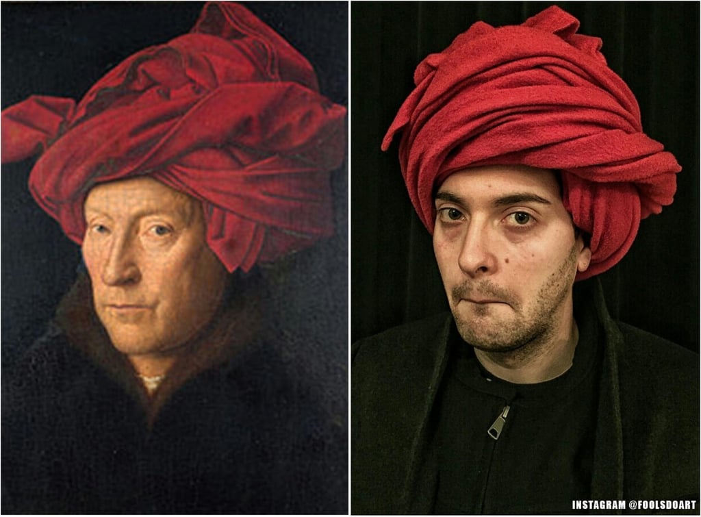 "Portrait of a Man in a Turban" by Jan van Eyck, 1433