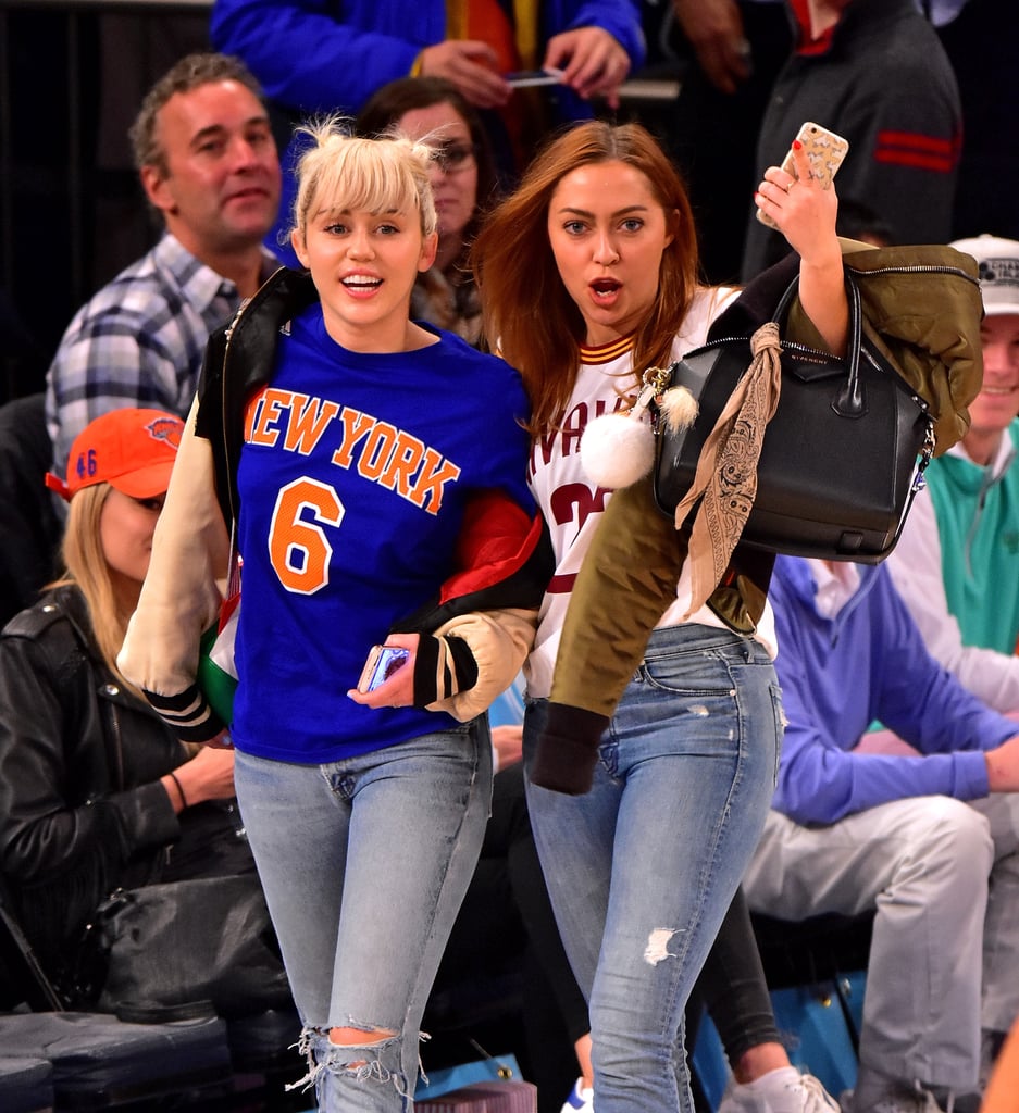 Miley Cyrus and Family at Basketball Game March 2016