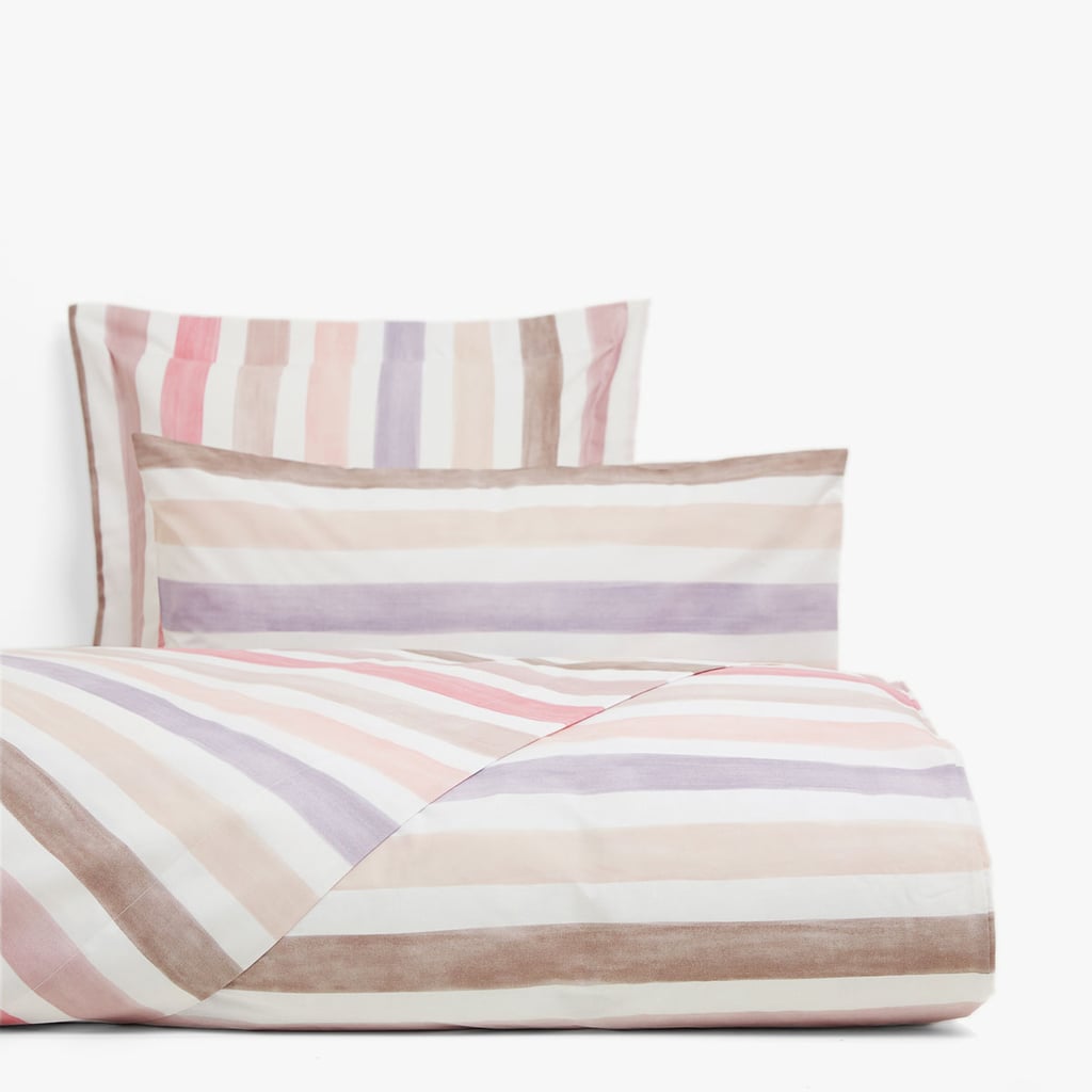 Pink Duvet Cover With Watercolor Stripes ($70-$80)