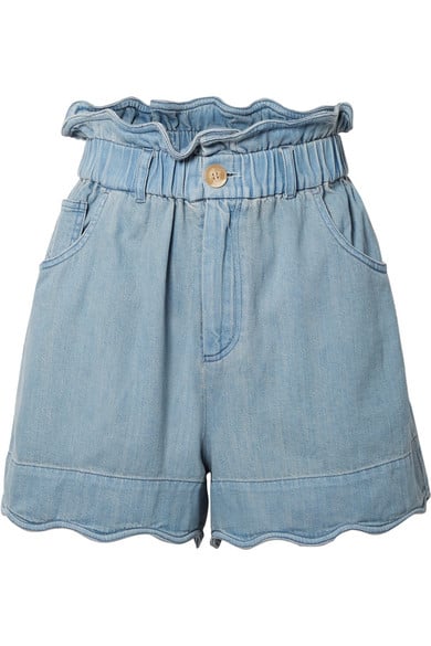 SEA Dakota Scalloped Denim Shorts