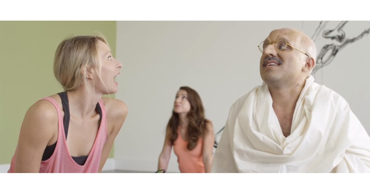 If Gandhi Took A Yoga Class Video Popsugar Fitness
