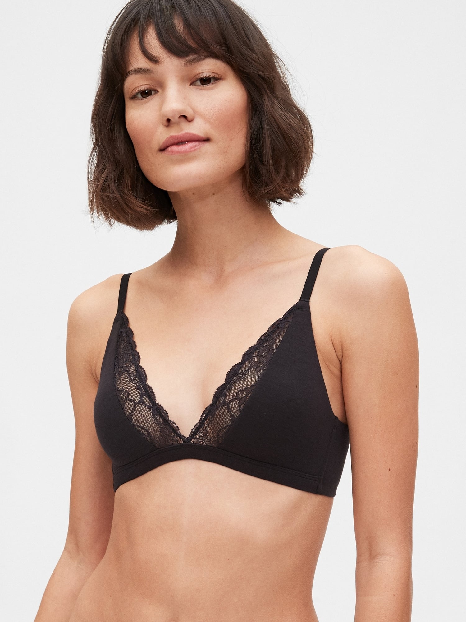 Gap Breathe Lace Plunge Bralette, This Brand Is Giving Us Everyday Romance  With Valentine's Day Lingerie