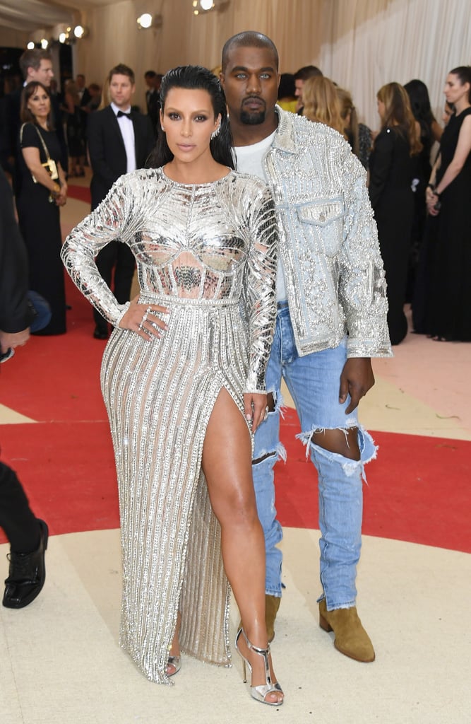 Kim Kardashian and Kanye West at the 2016 Met Gala