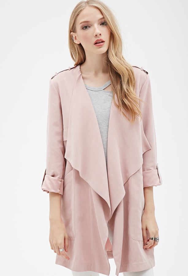 Forever 21 Faux Suede DrapedFront Jacket (33) The Best Spring
