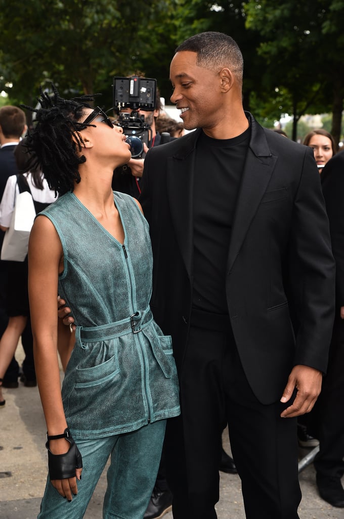 Will Smith and Willow Smith at Paris Fashion Week July 2016