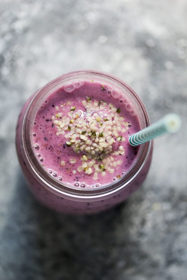 Blueberry Coconut Water Smoothie