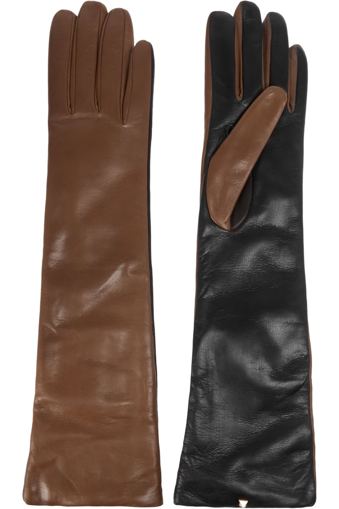 Velentino Tow-Tone Leather Gloves