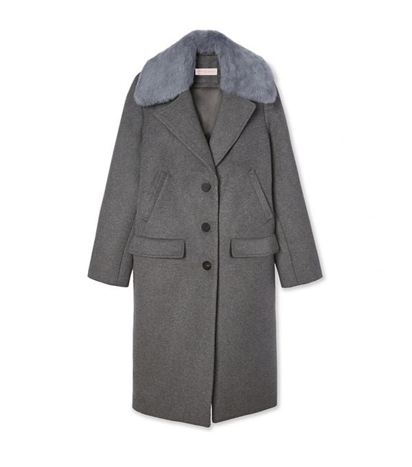 Joseph had his amazing technicolor dream coat, and I have this. Oversize and cozy, but still sleek, this Tory Burch wool and cashmere cocoon coat ($995) will make the thought of enduring a long, cold Winter much more bearable. 
— AM