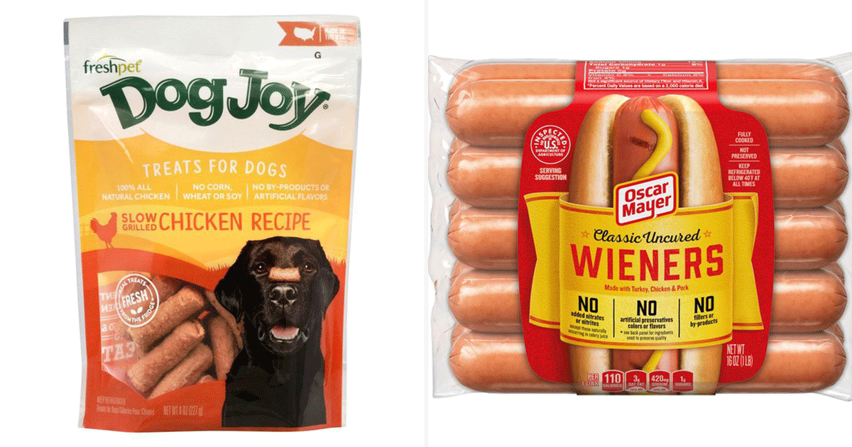 Hot dogs as dog treats discount