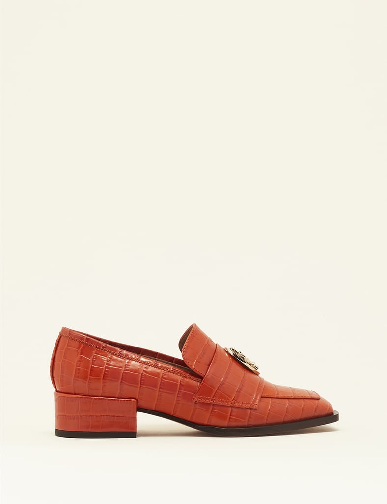 Nomasei Nono Loafer in Orange Croc Effect Calfskin