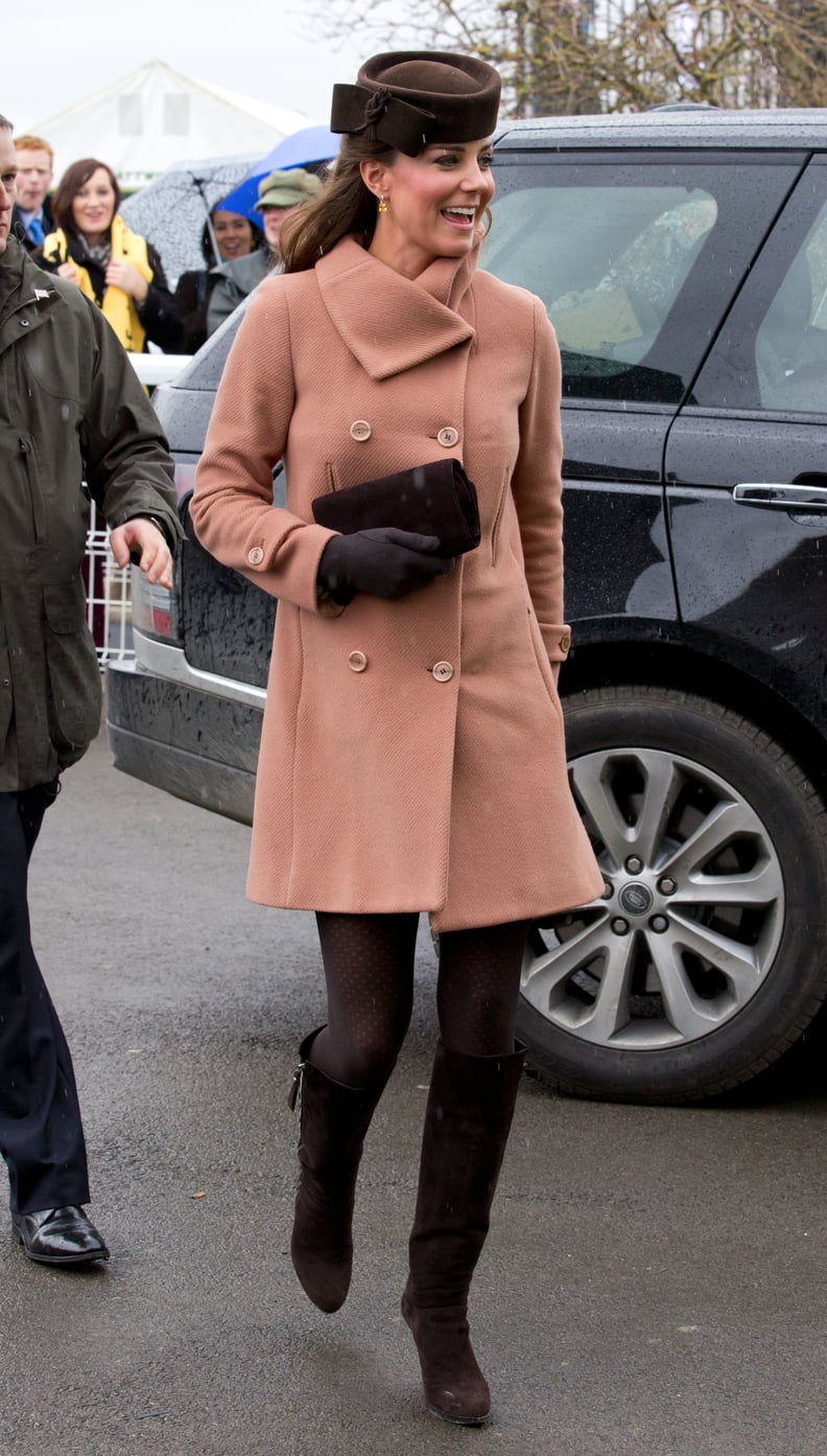 Kate Also Wore the Coat Back in 2013 at the Cheltenham Festival
