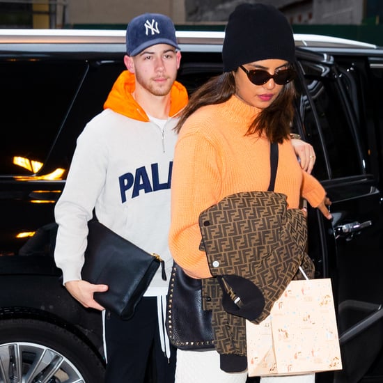 Priyanka Chopra and Nick Jonas Matching in Orange Outfits