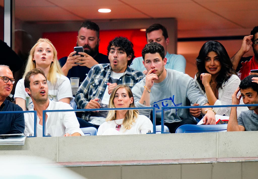 Priyanka Chopra White Dress With Nick Jonas at US Open