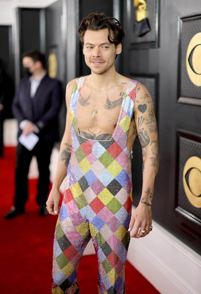 Harry Styles's Egonlab Crystal Jumpsuit at Grammys 2023 POPSUGAR Fashion