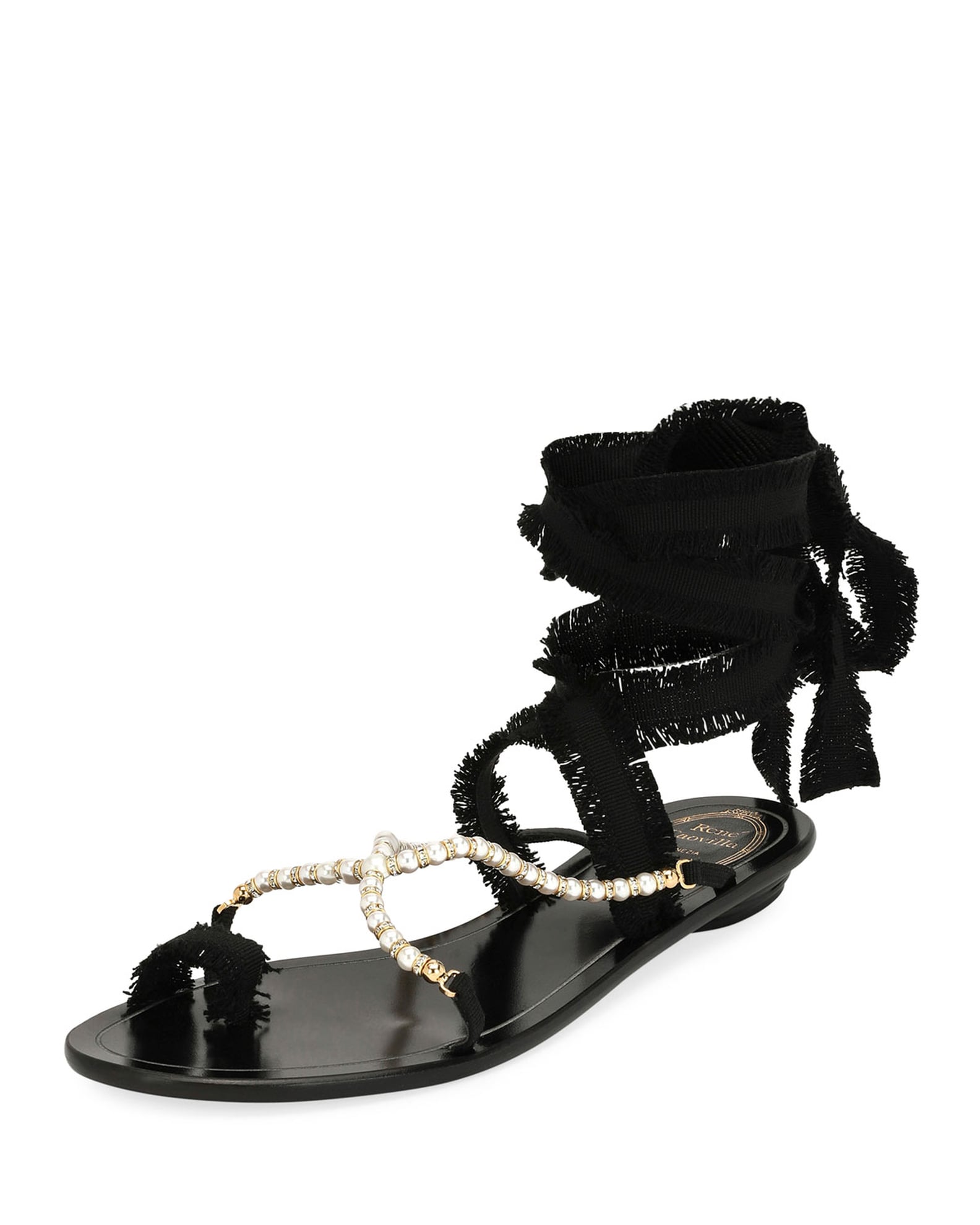 Gwyneth Paltrow Black Ankle-Wrap Sandals | POPSUGAR Fashion